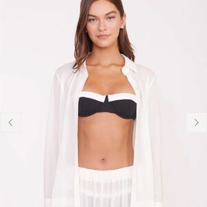 STAUD White Coverup Top & Pants (sold as set)